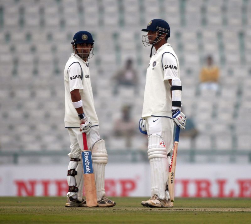 Gautam Gambhir and Rahul Dravid. Pic:Getty Images