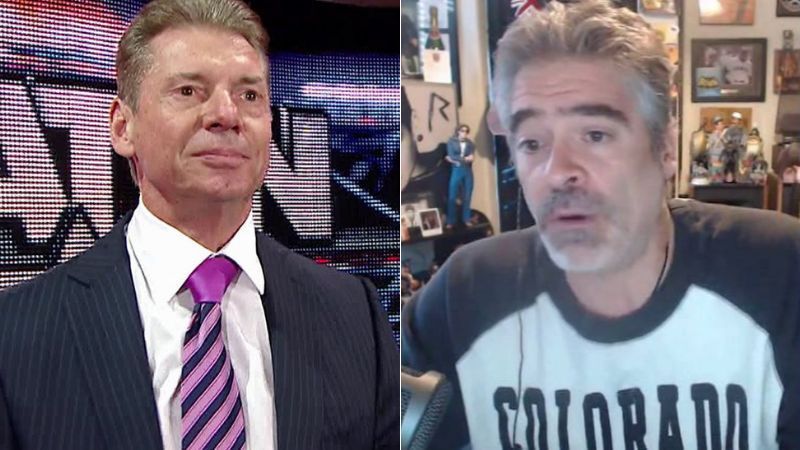 Vince McMahon (left); Vince Russo (right)