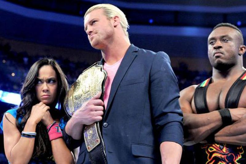 Champion Ziggler with AJ Lee and Big E