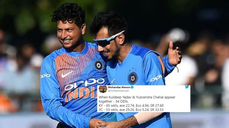 Twitter reacts to Kuldeep Yadav, Yuzvendra Chahal playing together