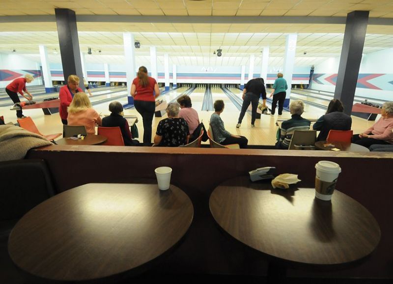 This isn't the actual bowling alley but it's the best we could do.