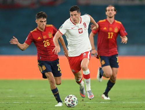 Pedri (L) was a mainstay for Spain at Euro 2020