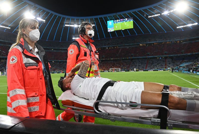 Spinazzola suffered an injury during the UEFA EURO 2020 quarter-finals