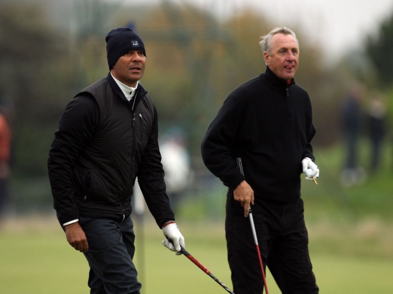 Johan Cruyff (right) was an excellent false 9 during his time at Ajax