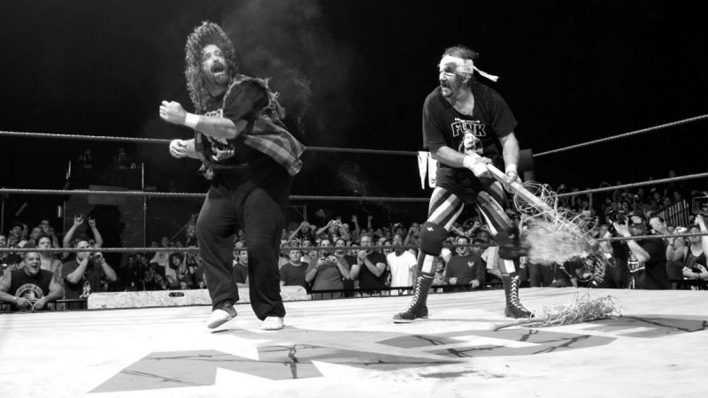 Terry Funk and Mick Foley at ECW One Night Stand in 2006