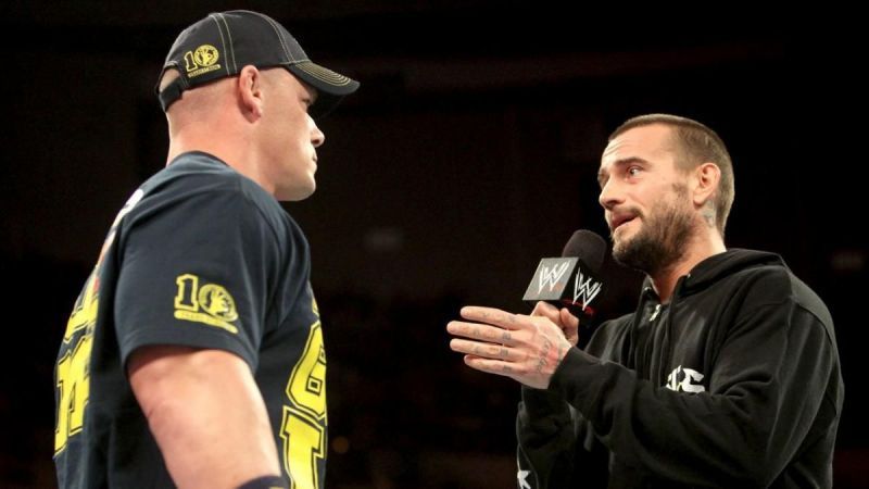 John Cena and CM Punk on Monday Night RAW
