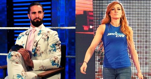 Seth Rollins and Becky Lynch.