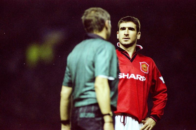 &lt;a href=&#039;https://www.sportskeeda.com/player/eric-cantona/&#039; target=&#039;_blank&#039; rel=&#039;noopener noreferrer&#039;&gt;Eric Cantona&lt;/a&gt; of Manchester United