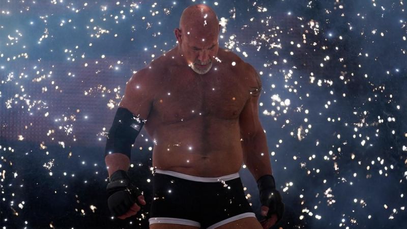 Goldberg making his unique entrance