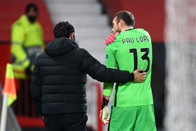 Pau Lopez is yet to return from injury