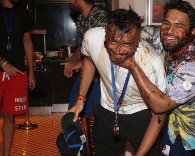 Naughty Boys: Axar Patel (left) and Rishabh Pant. Pic: Rishabh Pant/ Instagram