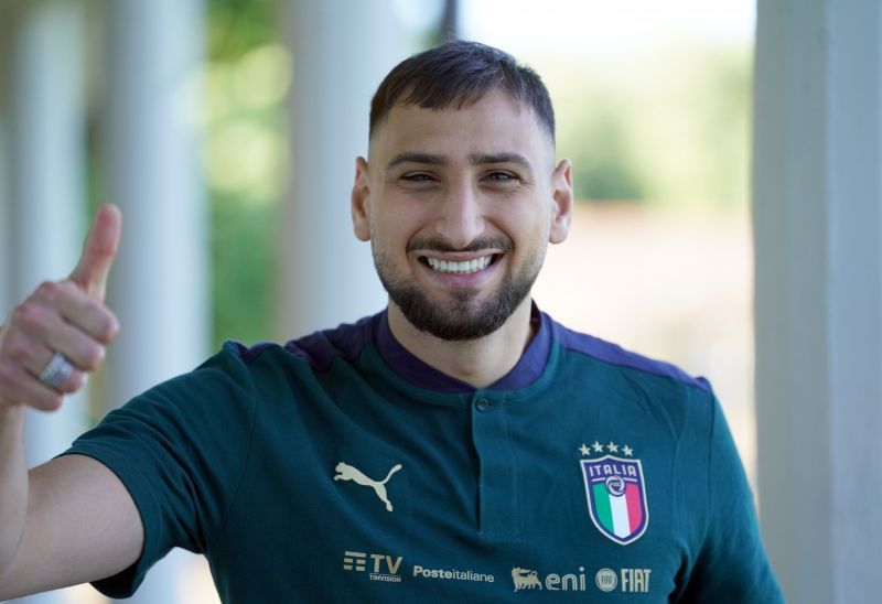 Gianluigi Donnarumma with Italy