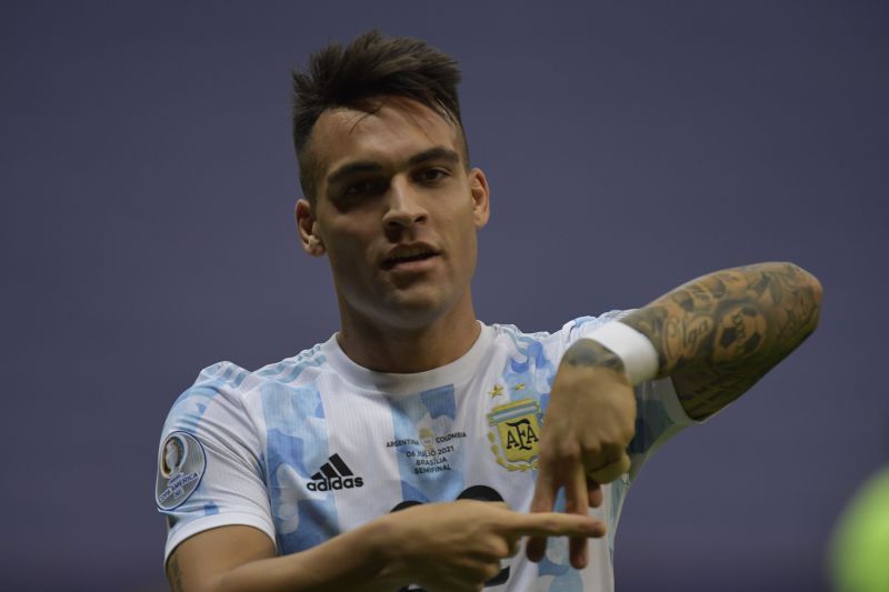 Martinez scored Argentina&#039;s only goal v Colombia in the semifinal