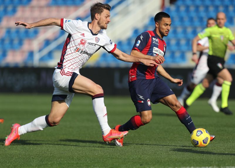 Rugani in action for Cagliari