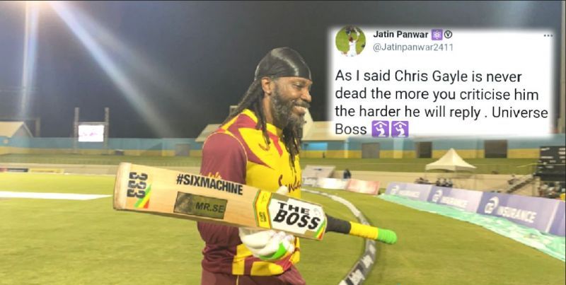 Chris Gayle became the oldest player from a full-member nation to score a T20I century