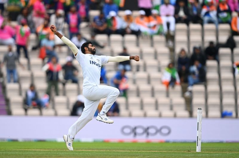 Jasprit Bumrah in action during the WTC final