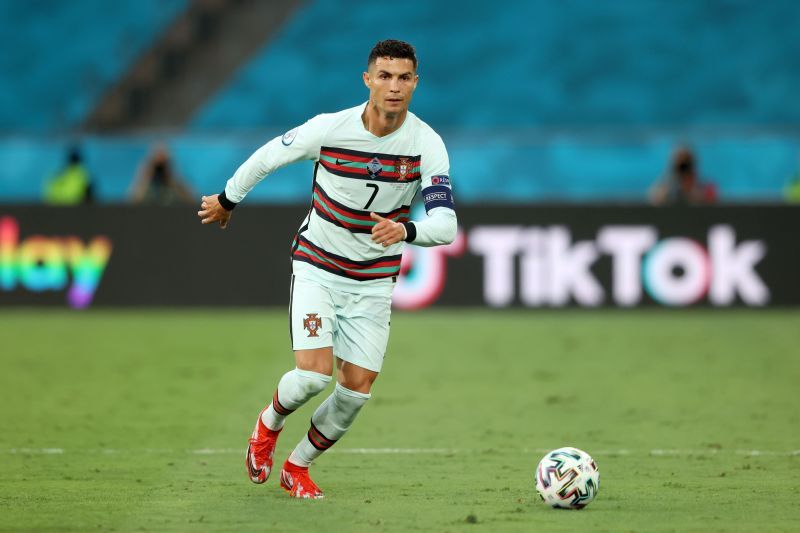 Cristiano Ronaldo in action for Portugal