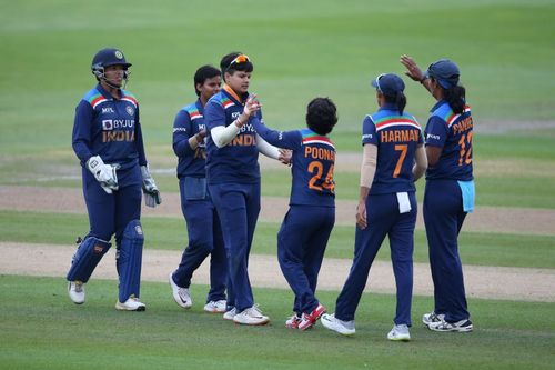 India Women in action during the 2nd T20I