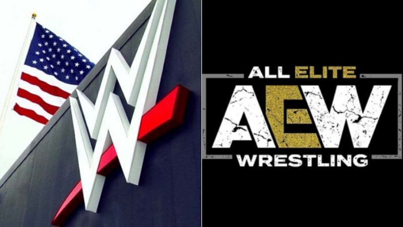 WWE and AEW logos