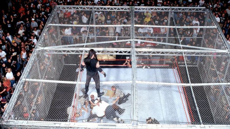 The Undertaker vs. Mankind - one of the most famous Hell in a Cell matches of all-time