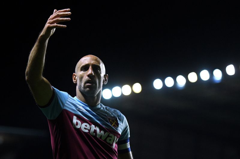 Pablo Zabaleta featuring for West Ham