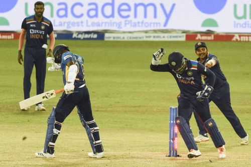 Sri Lanka fell way short of India's target of 164 (PC: Twitter)