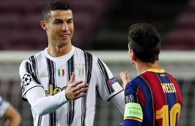 Cristiano Ronaldo (right) and Lionel Messi