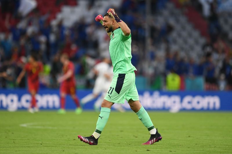 Donnarumma in action for Italy - UEFA Euro 2020: Quarter-final.