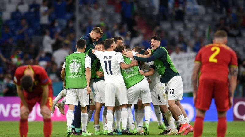 Italy eased past Belgium to reach last-four