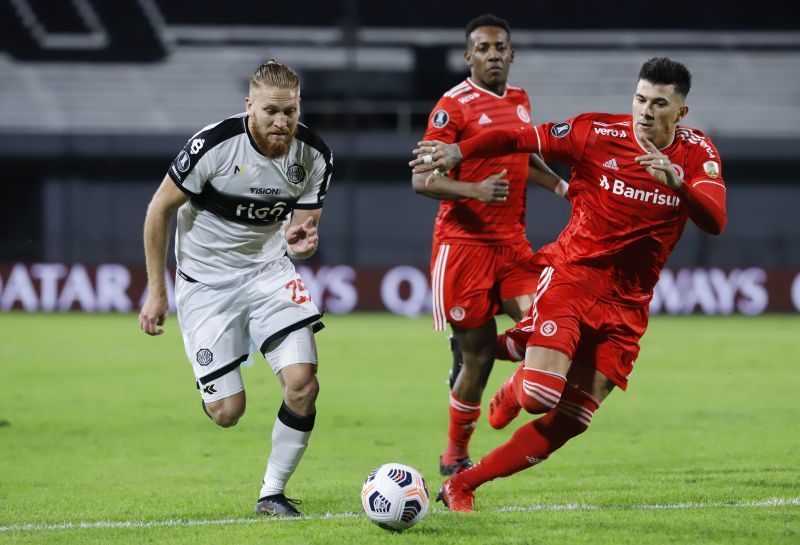 Internacional take on Olimpia in the the second leg of their round-of-16 tie