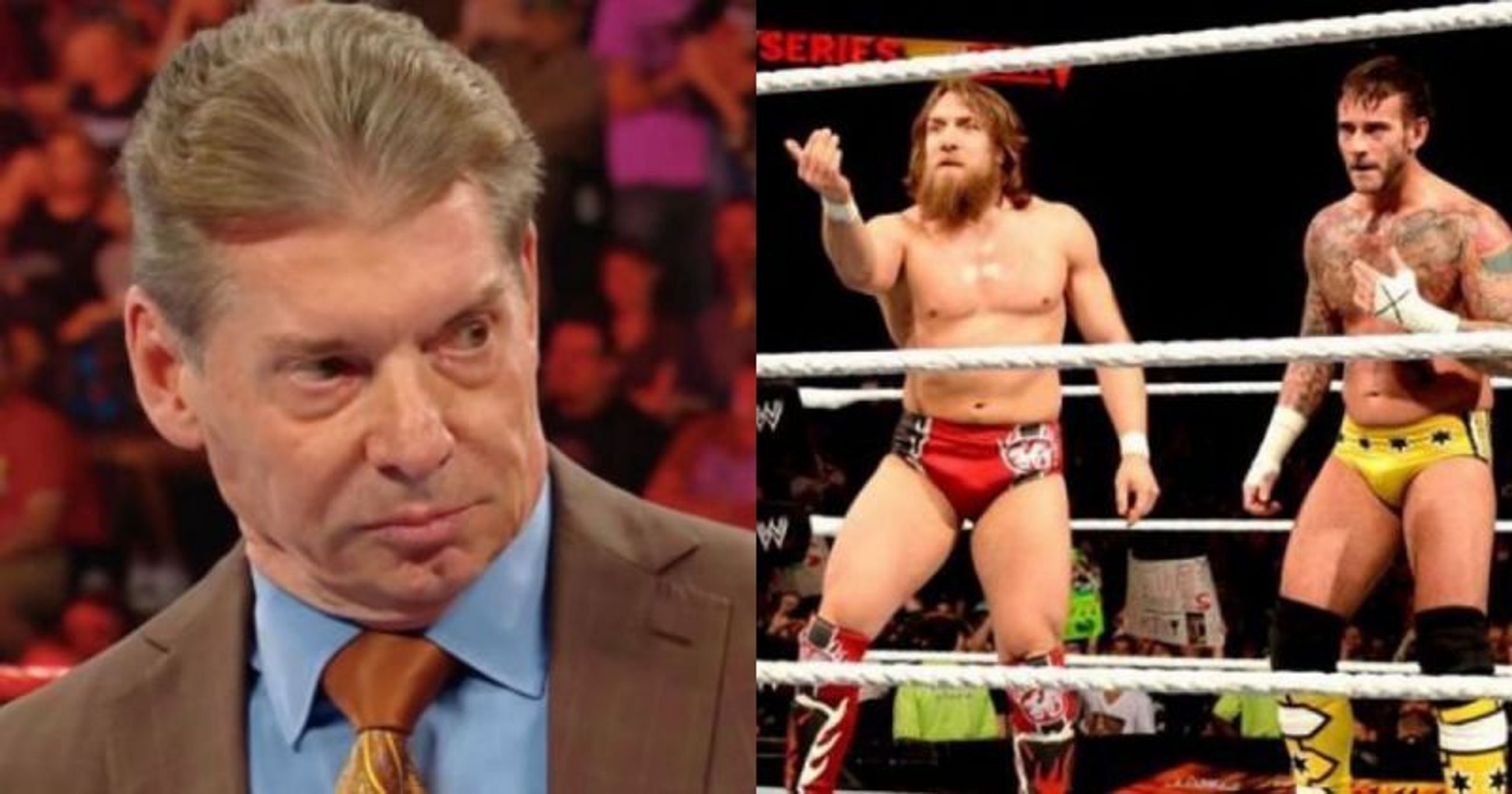 Vince McMahon, Daniel Bryan, and CM Punk.