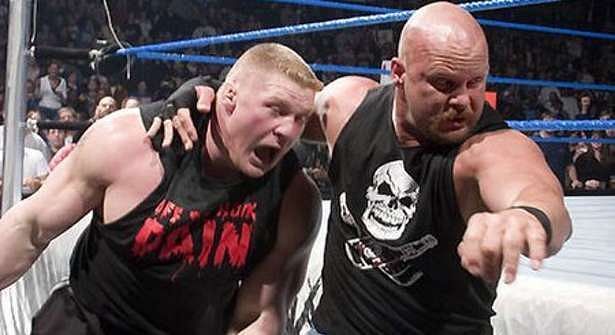 Stone Cold Steve Austin and Brock Lesnar