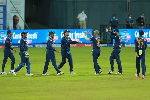 Team India celebrating a wicket in the second T20I