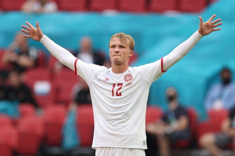 Kasper Dolberg was Denmark&#039;s top scorer at Euro 2020, with three goals.
