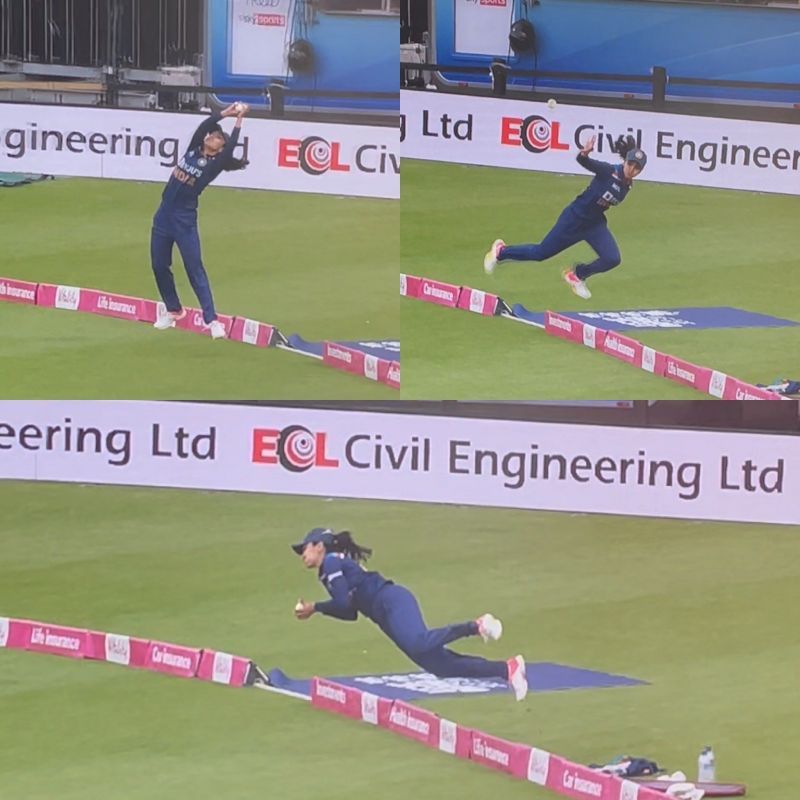 Harleen Deol pulls off a spectacular catch against England