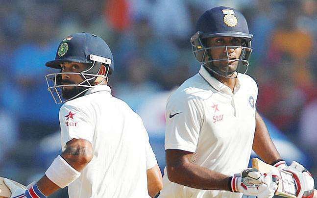 Virat Kohli (left) and Jayant Yadav