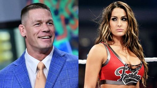 John Cena (left); Nikki Bella (right)