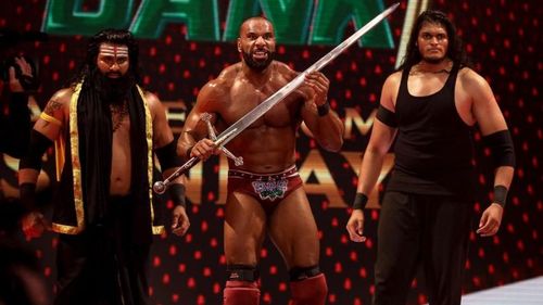 What is Jinder Mahal up to with Drew McIntyre's sword?