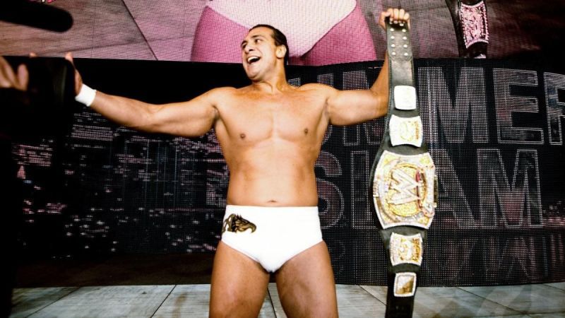 Alberto Del Rio after winning the WWE Championship