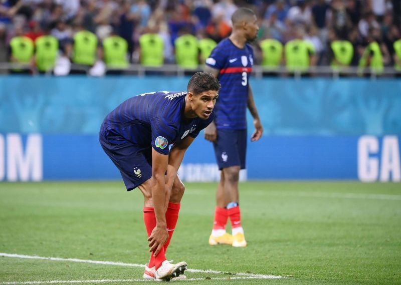 Raphael Varane in action for France