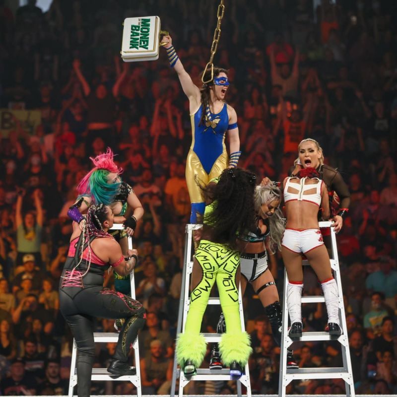 Nikki A.S.H takes the Money in the Bank for her distracted opponents.