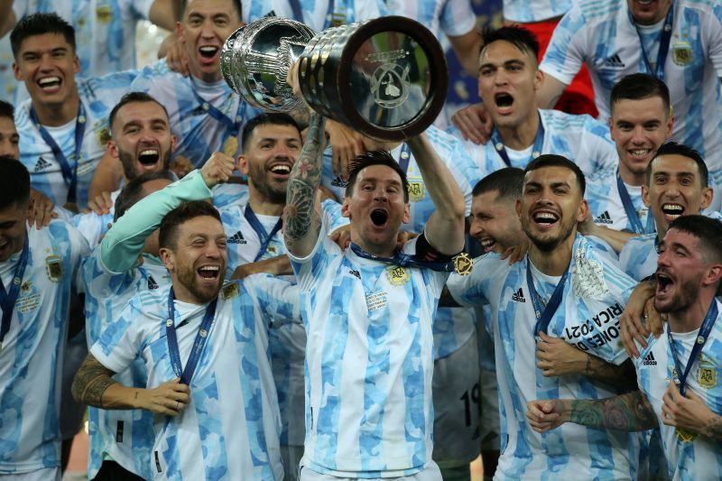 Lionel Messi lifted the Copa America with Argentina. (Photo by Alexandre Schneider/Getty Images)
