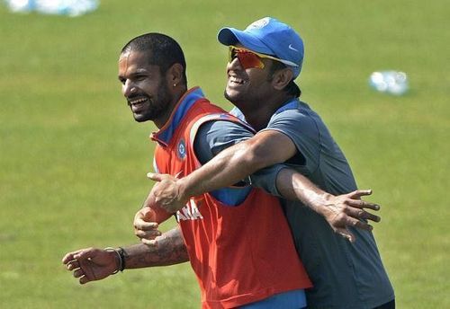 Shikhar Dhawan and MS Dhoni