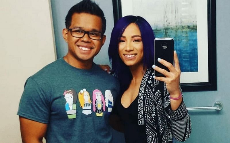 Sasha Banks and her husband, Sarath Ton