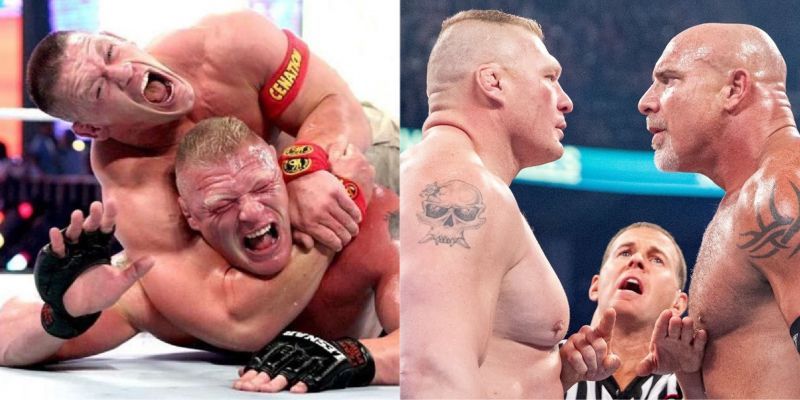 WWE दिग्गज ब्रॉक लैसनर, गोल्डबर्ग और जॉन सीना 