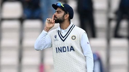 Virat Kohli's shush celebration during the WTC final