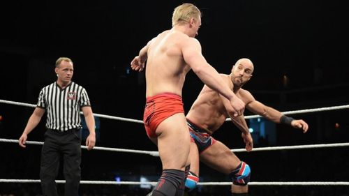 Cesaro faced off against Ilja Dragunov in Cardiff