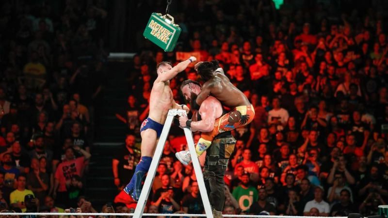 The Men's Money in the Bank ladder match from 2018