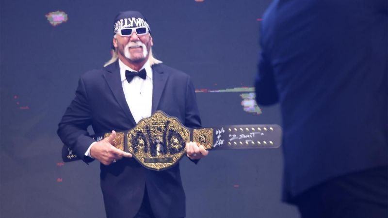 Hulk Hogan at the WWE Hall of Fame ceremony