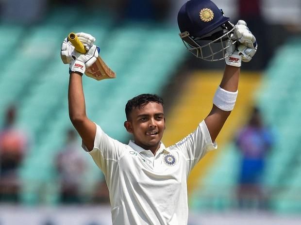 Prithvi Shaw scored a century as an opener in his debut Test match